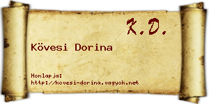 Kövesi Dorina névjegykártya
