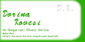 dorina kovesi business card