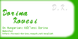 dorina kovesi business card